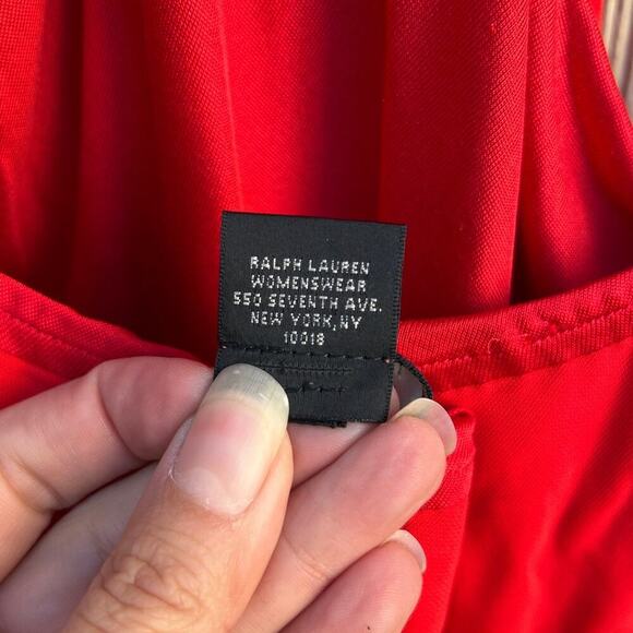 Ralph Lauren Black Label Red Chain Halter Dress Size 6 - Picture 9 of 12